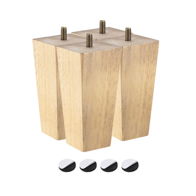 Harfington Uxcell Furniture Legs, Square Solid Wood Couch Legs