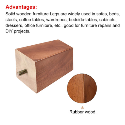 Harfington Uxcell Furniture Legs, Square Wood Couch Legs, with Accessories