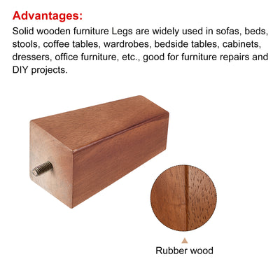 Harfington Uxcell Furniture Legs, Square Wood Couch Legs, with Accessories