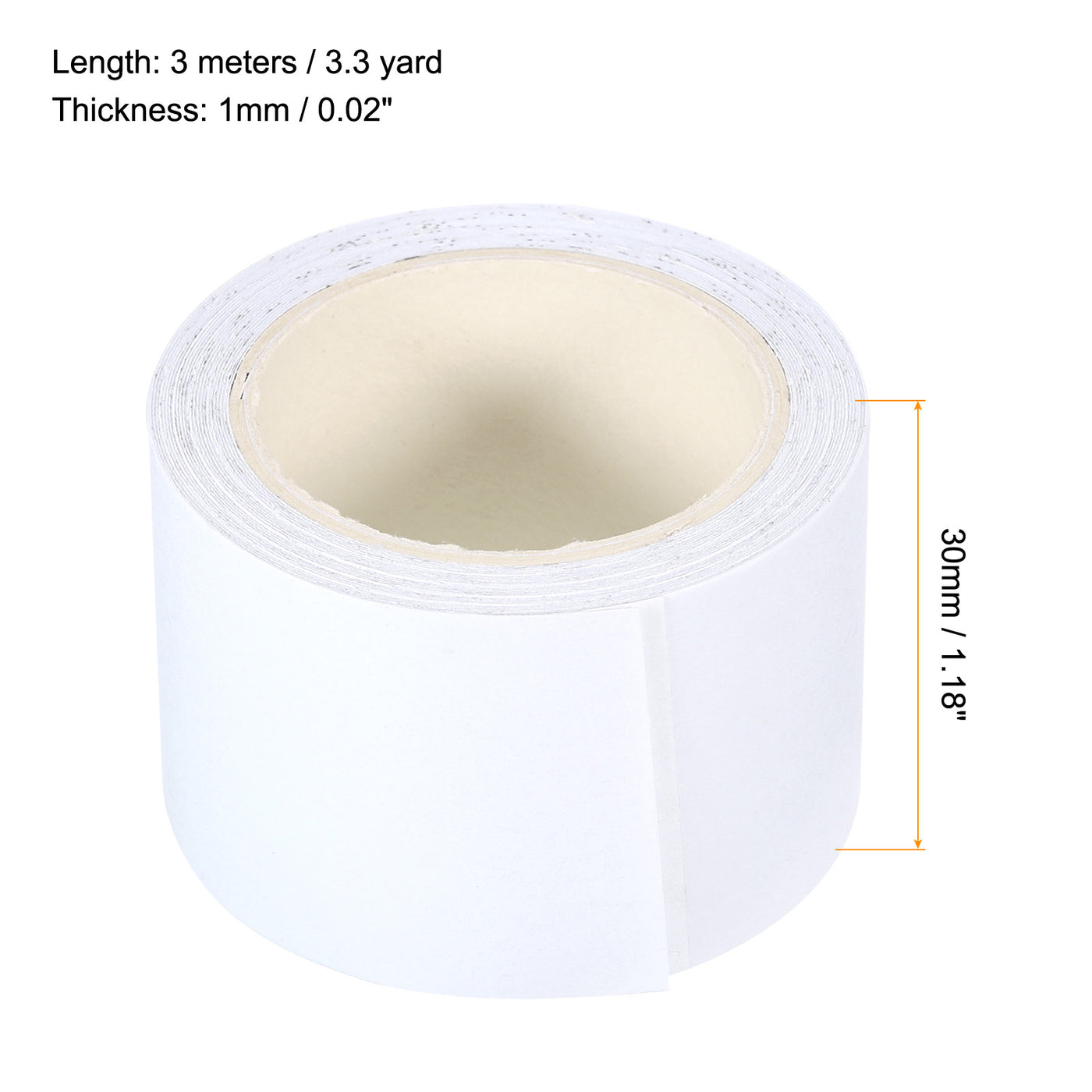 Harfington 30mm 10ft Washi Tapes, 5 Roll Solid Color Masking Self Adhesive Sticker for DIY Art Craft Wrapping Scrapbook White