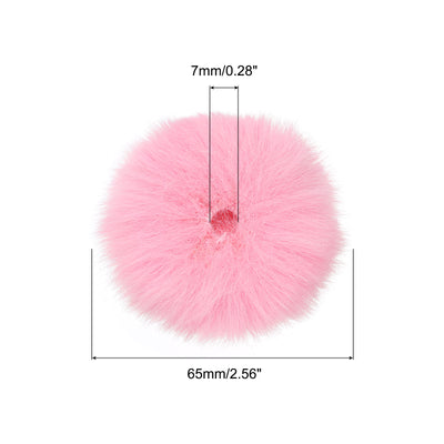 Harfington Furry Microphone Windscreen 7mmx 65mm Mic Cover Windshield Pink