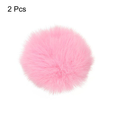 Harfington Furry Microphone Windscreen 7mmx 60mm Mic Cover Windshield Pink 2 Pack
