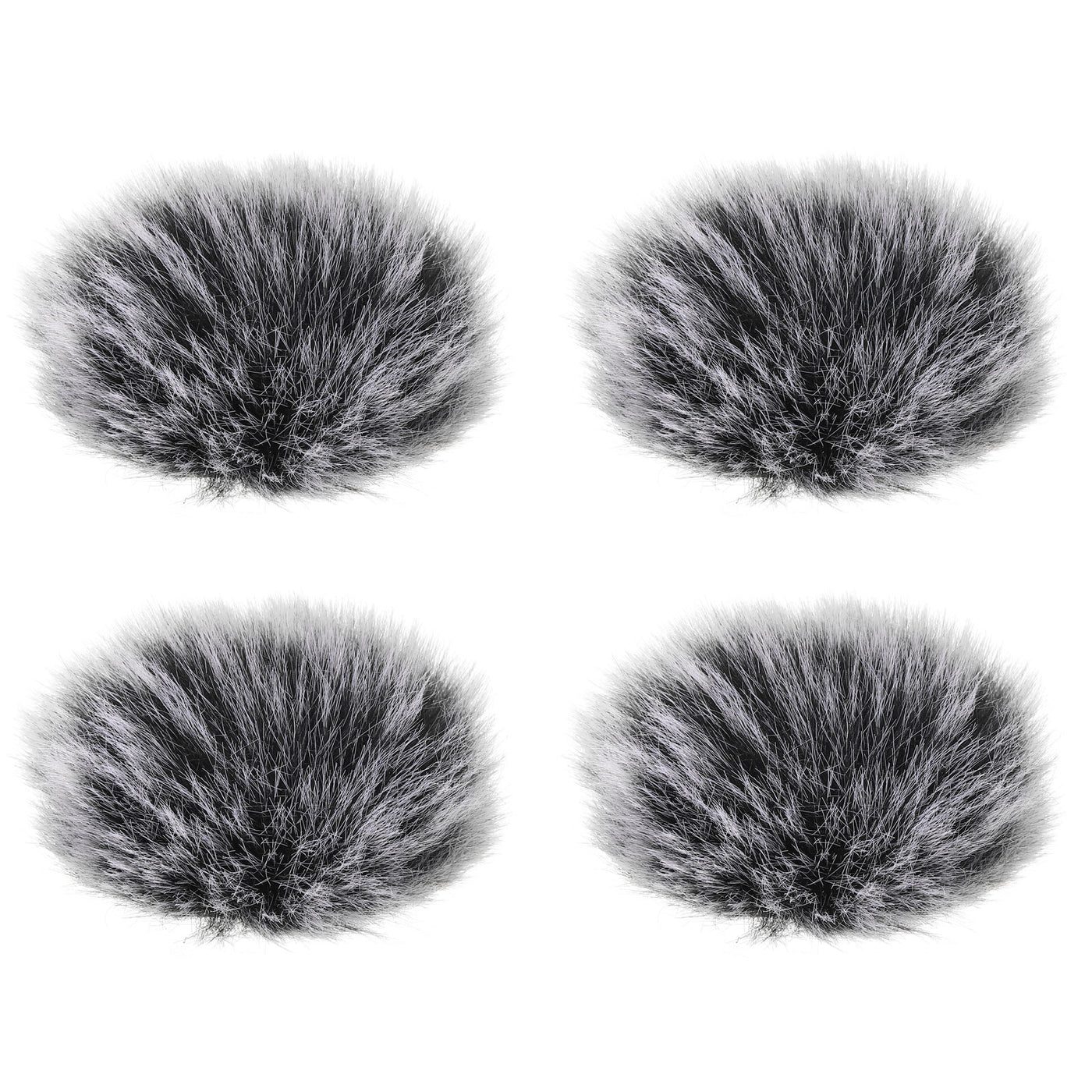 Harfington Furry Microphone Windscreen 7mmx 60mm Mic Cover Windshield Black White 4 Pack