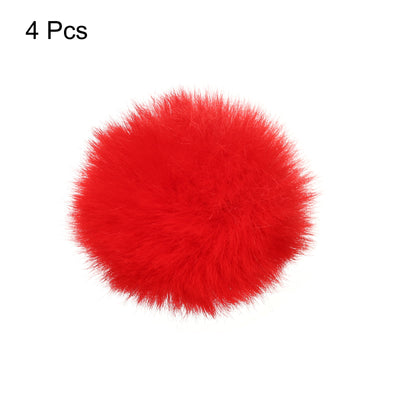 Harfington Furry Microphone Windscreen 7mmx 60mm Mic Cover Windshield Red 4 Pack