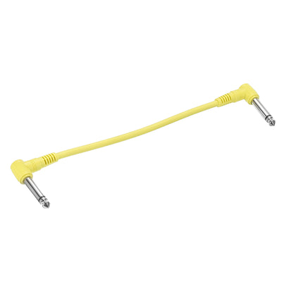 Harfington Guitar Patch Cables 1/4" TRS Right Angle Pedal Instrument Cable Yellow