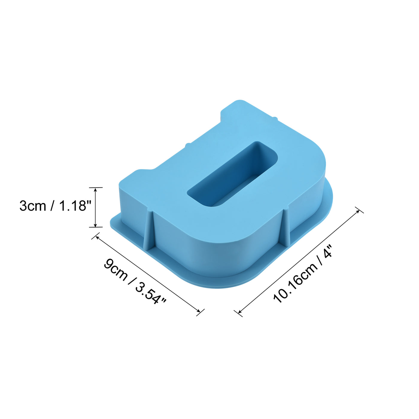 Harfington Silicone Resin Letter Mold 3D Mold for Epoxy Resin Art Large D Blue 4inch