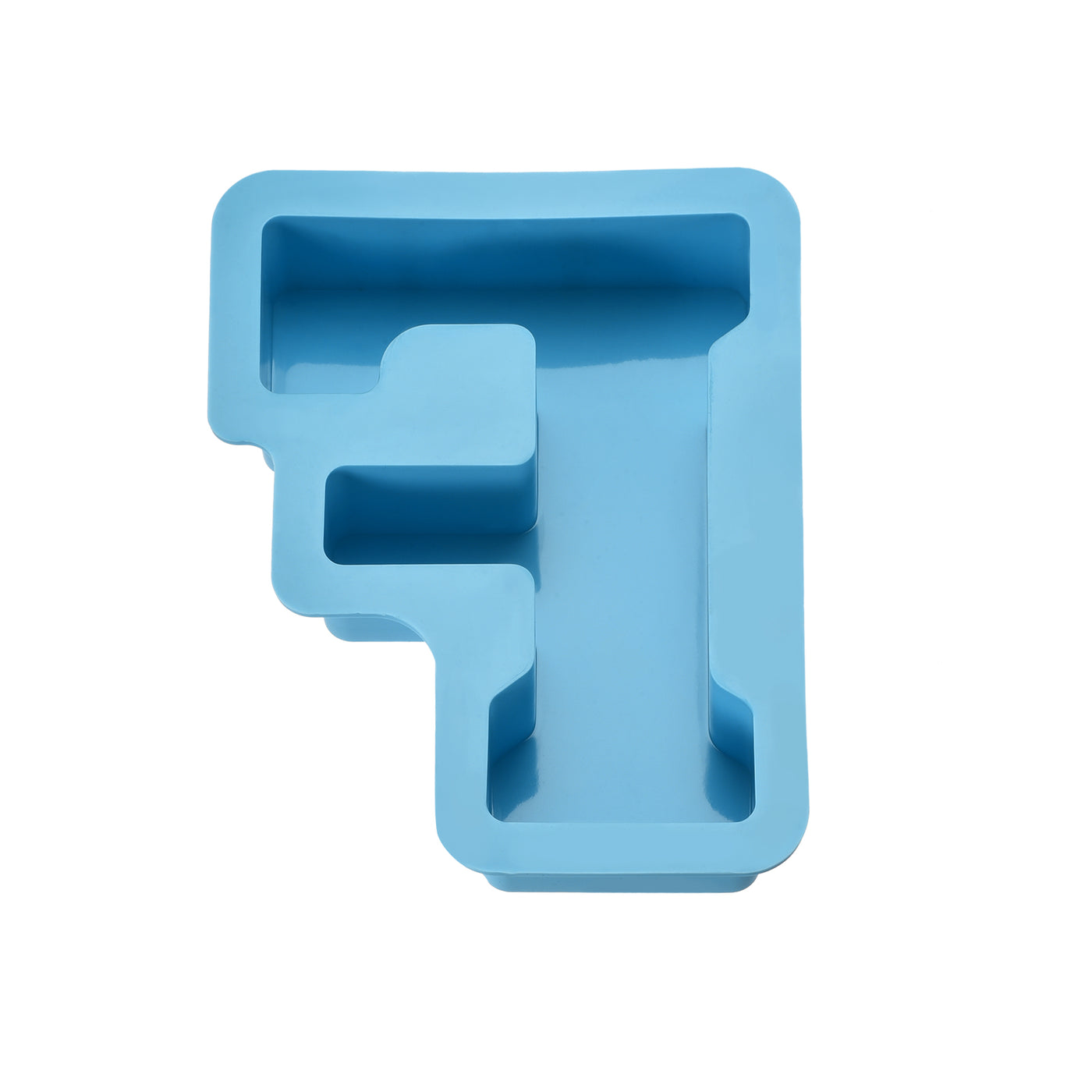 Harfington Silicone Resin Letter Mold 3D Mold for Epoxy Resin Art Large F Blue 4inch