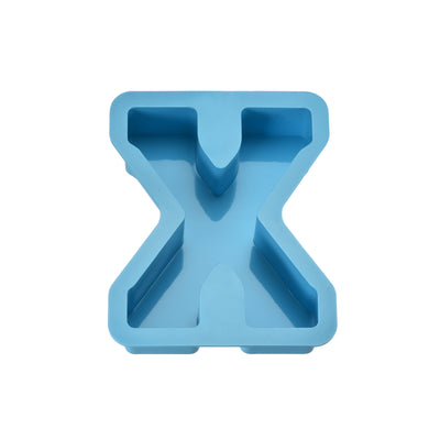 Harfington Silicone Resin Letter Mold 3D Mold for Epoxy Resin Art Large x Blue 4inch