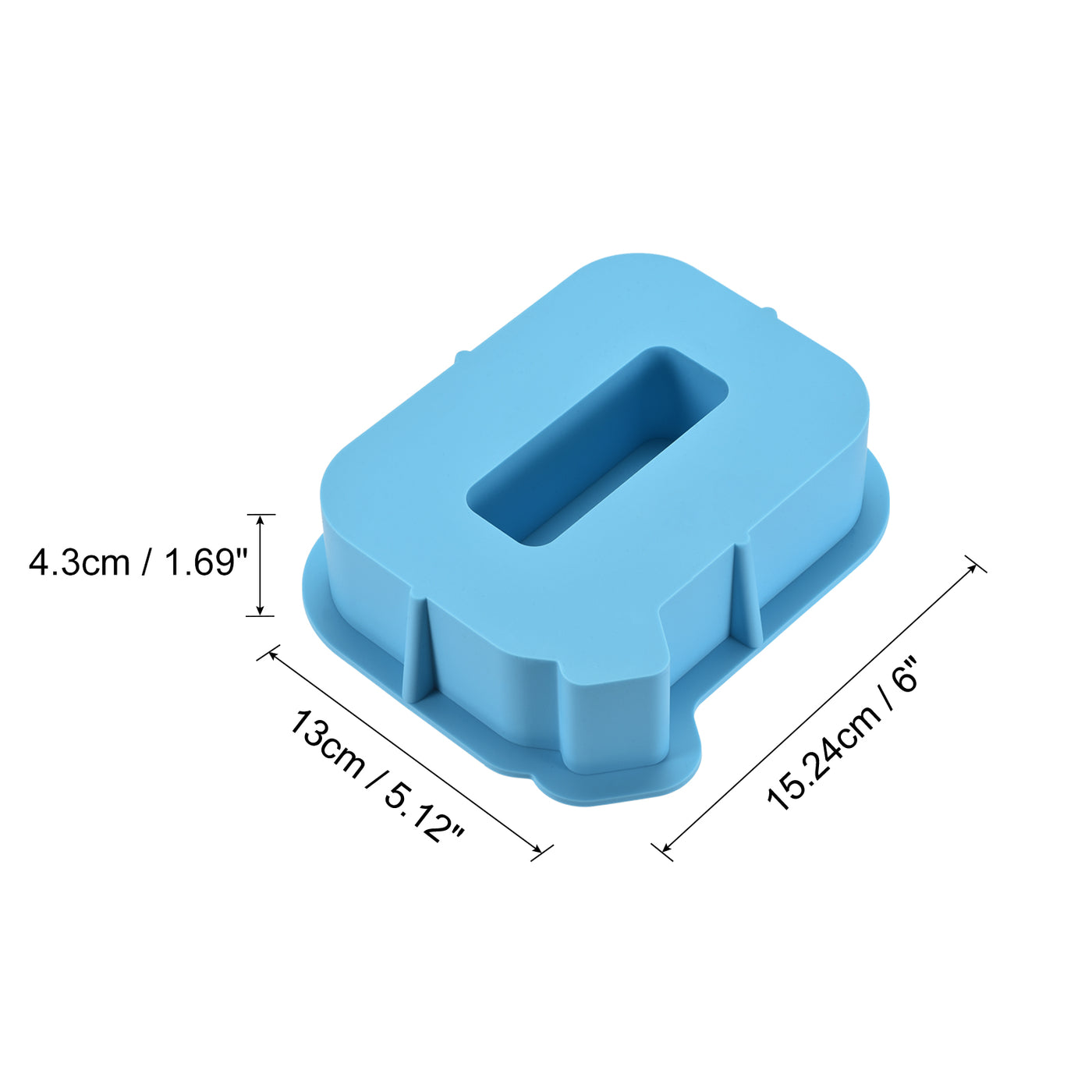 Harfington Silicone Resin Letter Mold 3D Mold for Epoxy Resin Art Large Q Blue 6inch