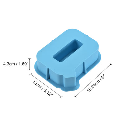 Harfington Silicone Resin Letter Mold 3D Mold for Epoxy Resin Art Large Q Blue 6inch