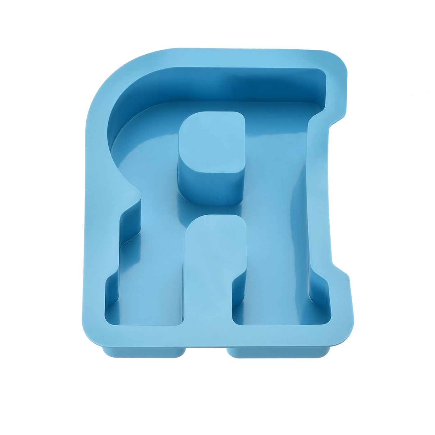Harfington Silicone Resin Letter Mold 3D Mold for Epoxy Resin Art Large R Blue 6inch