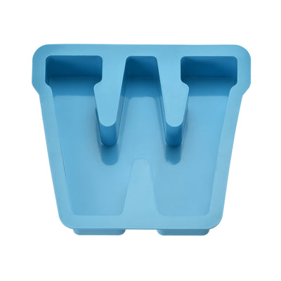 Harfington Silicone Resin Letter Mold 3D Mold for Epoxy Resin Art Large W Blue 6inch