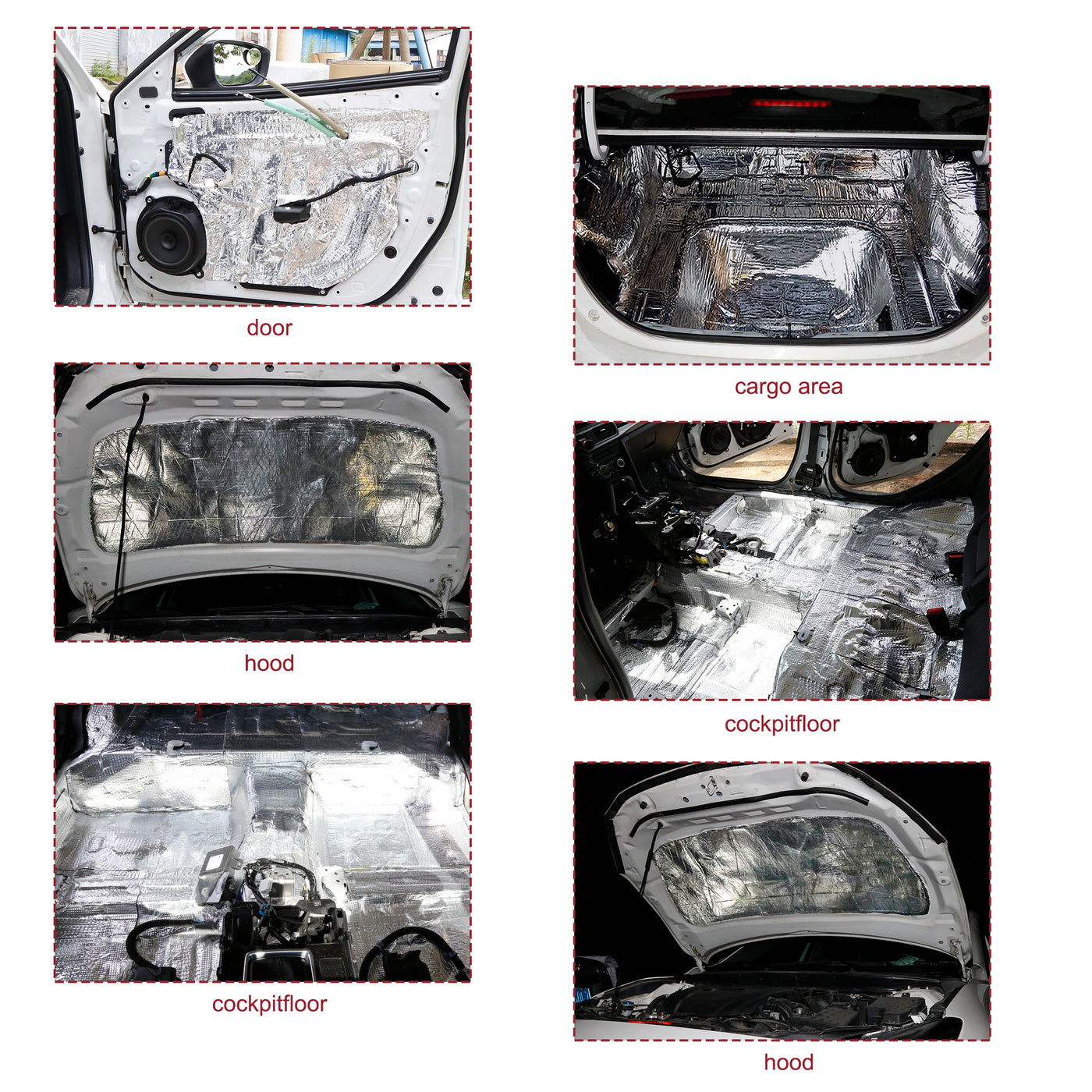 ACROPIX 197mil Car Rood Hood Heat Sound Deadener Insulation Mat 39" x 25" Silver Tone - Pack of 1