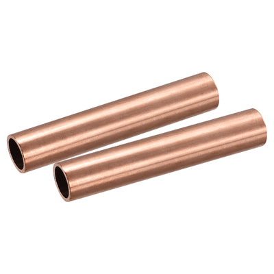 Harfington Uxcell Copper Round Tube 18mm OD 1.5mm Wall Thickness 100mm Length Pipe Tubing 2 Pcs