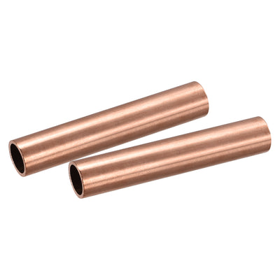 Harfington Uxcell Copper Round Tube 19mm OD 1.5mm Wall Thickness 100mm Length Pipe Tubing 2 Pcs
