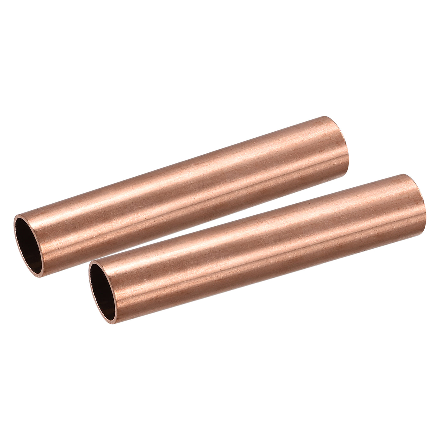 uxcell Uxcell Copper Round Tube 20mm OD 1.5mm Wall Thickness 100mm Length Pipe Tubing 2 Pcs