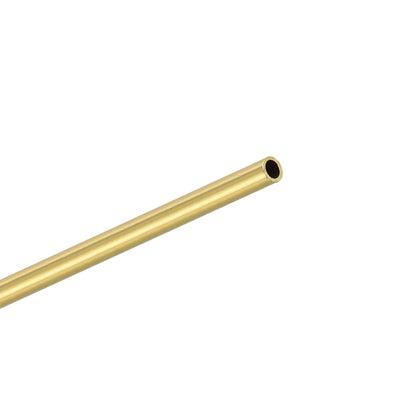 Harfington Uxcell Brass Round Tube 3mm OD 0.5mm Wall Thickness 100mm Length Pipe Tubing 6 Pcs