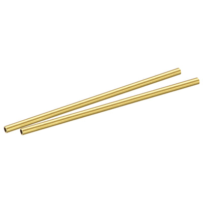 uxcell Uxcell Brass Round Tube 3.5mm OD 0.5mm Wall Thickness 100mm Length Pipe Tubing 2 Pcs