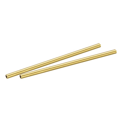 uxcell Uxcell Brass Round Tube 4mm OD 0.5mm Wall Thickness 100mm Length Pipe Tubing 2 Pcs