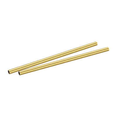 uxcell Uxcell Brass Round Tube 4.5mm OD 0.5mm Wall Thickness 100mm Length Pipe Tubing 2 Pcs