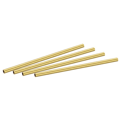 uxcell Uxcell Brass Round Tube 4.5mm OD 0.5mm Wall Thickness 100mm Length Pipe Tubing 4 Pcs