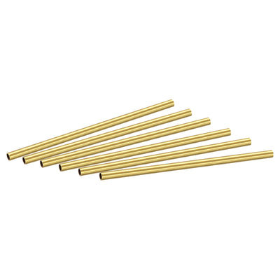 uxcell Uxcell Brass Round Tube 4.5mm OD 0.5mm Wall Thickness 100mm Length Pipe Tubing 6 Pcs