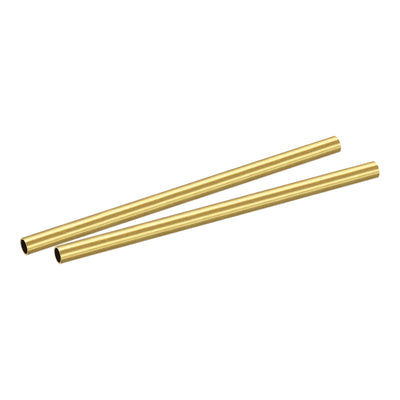 uxcell Uxcell Brass Round Tube 5mm OD 0.5mm Wall Thickness 100mm Length Pipe Tubing 2 Pcs