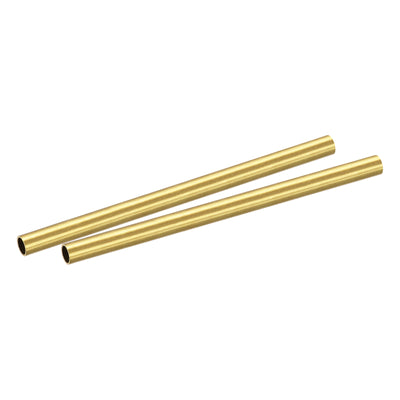 uxcell Uxcell Brass Round Tube 6mm OD 0.5mm Wall Thickness 100mm Length Pipe Tubing 2 Pcs