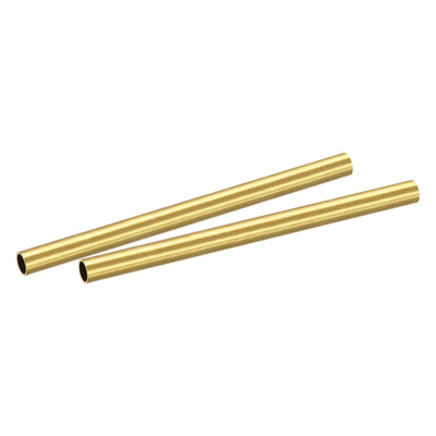 uxcell Uxcell Brass Round Tube 6.5mm OD 0.5mm Wall Thickness 100mm Length Pipe Tubing 2 Pcs