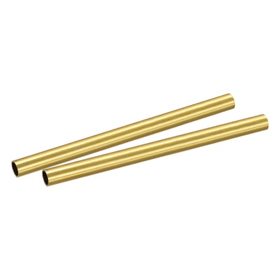 uxcell Uxcell Brass Round Tube 7mm OD 0.5mm Wall Thickness 100mm Length Pipe Tubing 2 Pcs