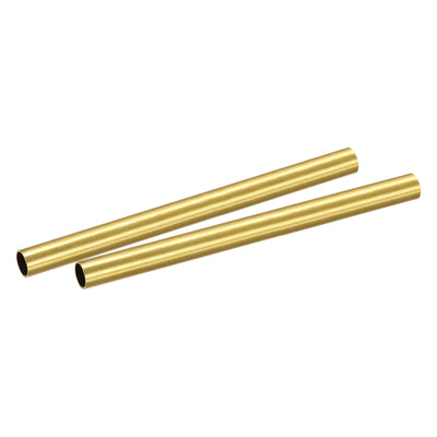 uxcell Uxcell Brass Round Tube 7.5mm OD 0.5mm Wall Thickness 100mm Length Pipe Tubing 2 Pcs