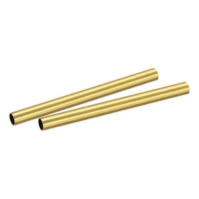 uxcell Uxcell Brass Round Tube 8mm OD 0.5mm Wall Thickness 100mm Length Pipe Tubing 2 Pcs
