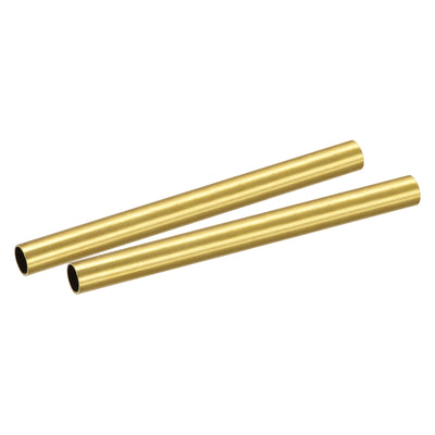 uxcell Uxcell Brass Round Tube 8.5mm OD 0.5mm Wall Thickness 100mm Length Pipe Tubing 2 Pcs