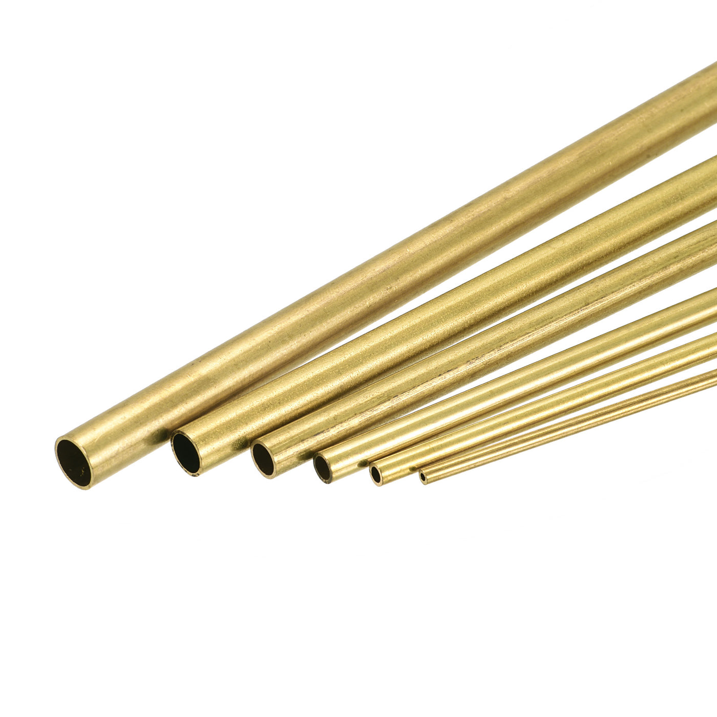 uxcell Uxcell Brass Tube, 1.5mm 2.5mm 3.5mm 4.5mm 5.5mm 6.5mm OD x 0.2mm Wall Thickness 300mm Length Metal Tubing, Pack of 6
