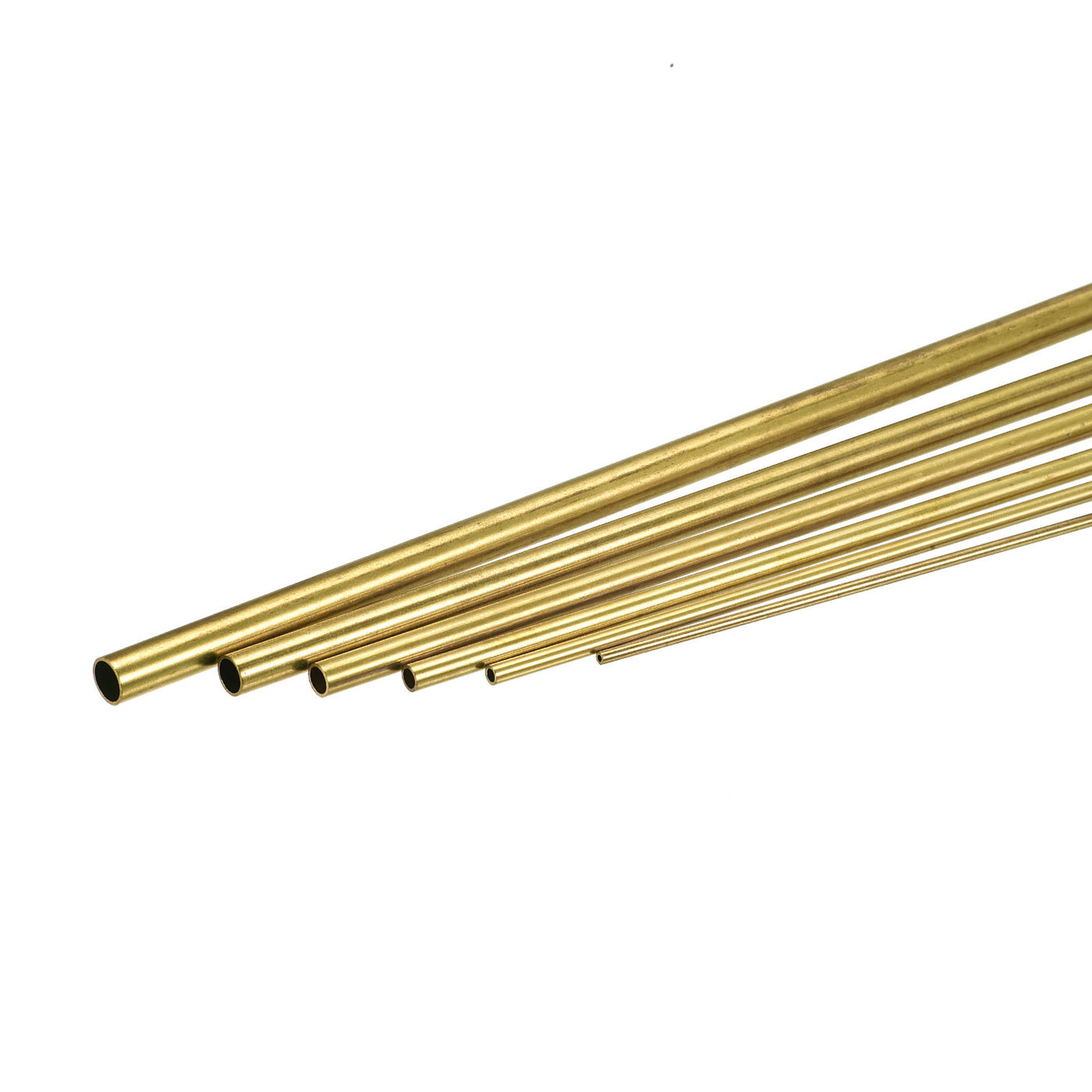 Uxcell Uxcell Brass Tube, 2mm 3mm 4mm 5mm 6mm 7mm OD x 0.5mm Wall Thickness 200mm Length Metal Tubing, Pack of 6