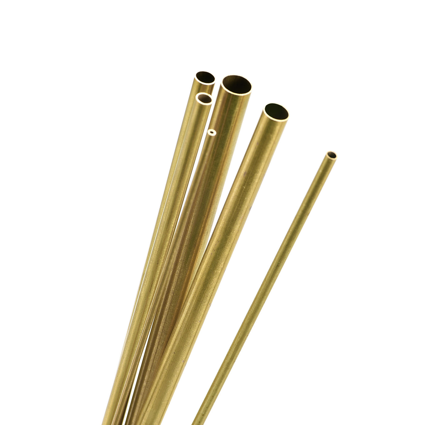 uxcell Uxcell Brass Tube, 2.5mm 3.5mm 4.5mm 5.5mm 6.5mm 7.5mm OD x 0.5mm Wall Thickness 300mm Length Metal Tubing, Pack of 6