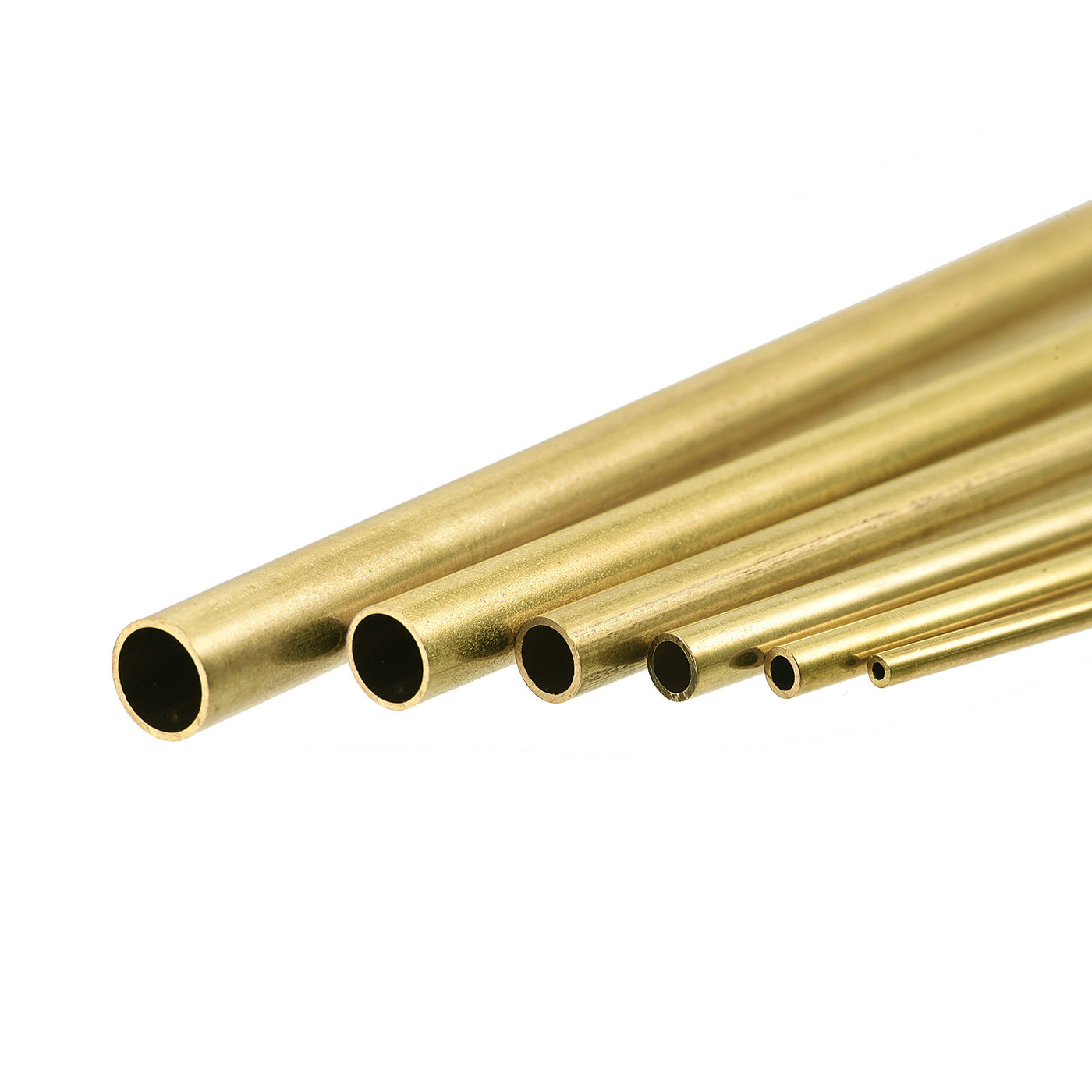uxcell Uxcell Brass Tube, 2.5mm 3.5mm 4.5mm 5.5mm 6.5mm 7.5mm OD x 0.5mm Wall Thickness 300mm Length Metal Tubing, Pack of 6