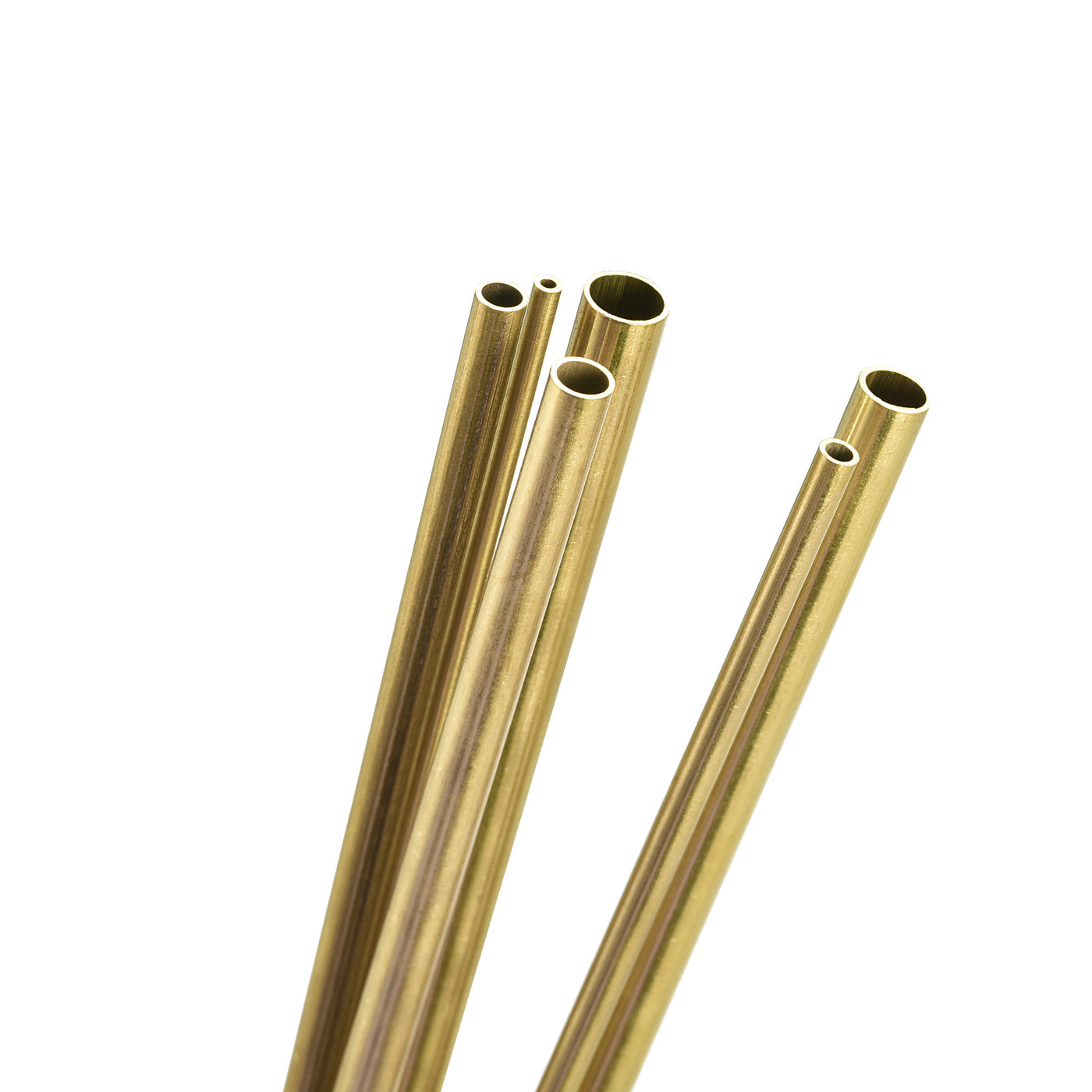 uxcell Uxcell Brass Tube, 3mm 4mm 5mm 6mm 7mm 8mm OD x 1mm Wall Thickness 200mm Length Metal Tubing, Pack of 6