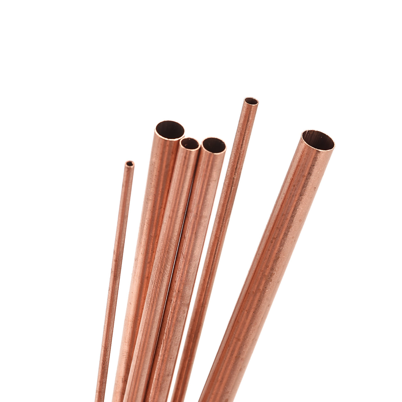 Uxcell Uxcell Copper Tube, 2mm 3mm 4mm 5mm 6mm 7mm OD x 0.5mm Wall Thickness 200mm Length Metal Tubing, Pack of 6