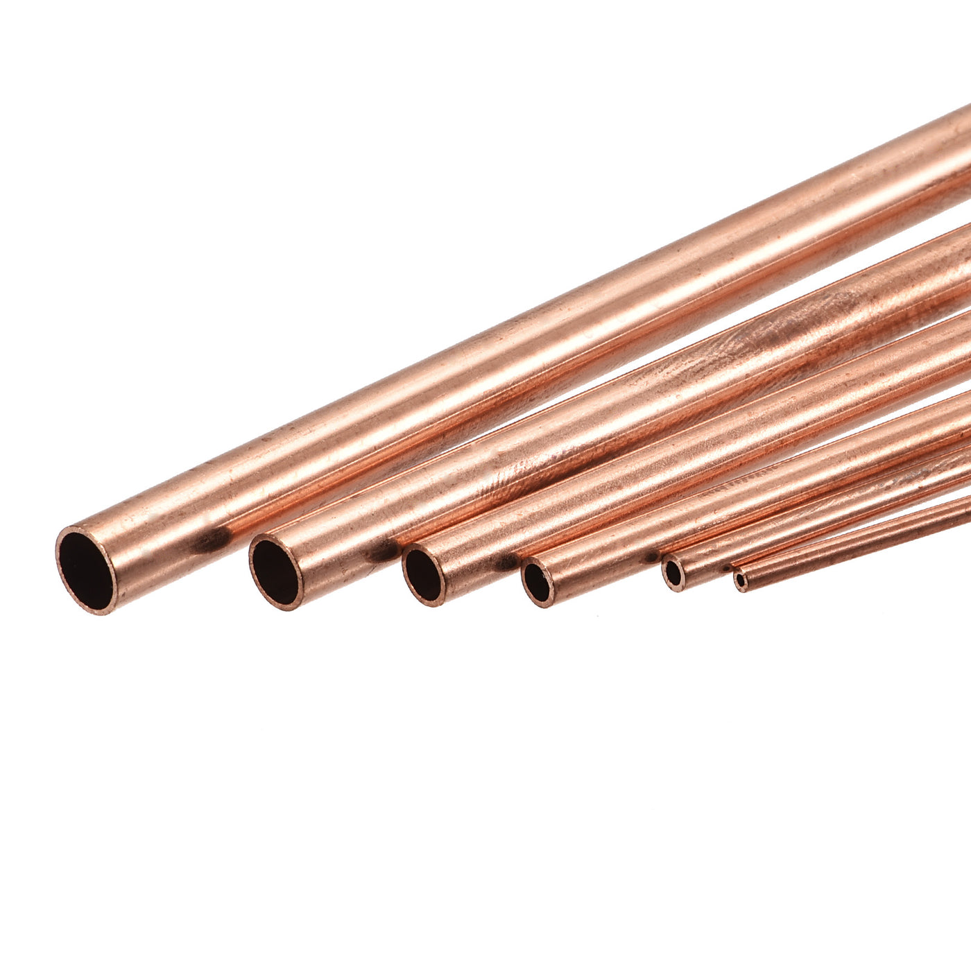 uxcell Uxcell Copper Tube, 8mm 9mm 10mm 11mm 12mm 13mm OD x 0.5mm Wall Thickness 200mm Length Metal Tubing, Pack of 6