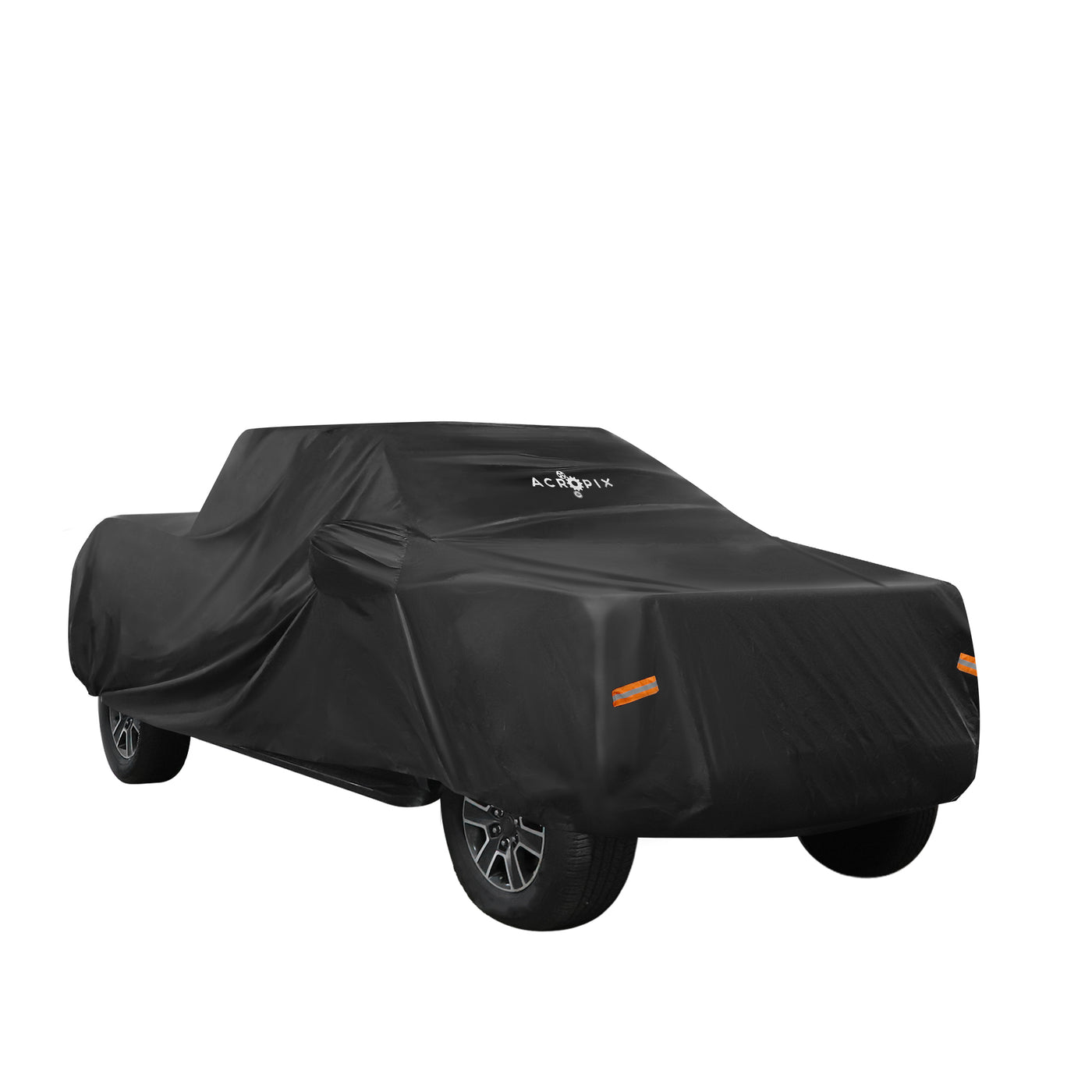 ACROPIX Pickup Truck Car Cover Fit for Toyota Tacoma Double Cab 4 Door 6.1 Feet Bed - Pack of 1 Black