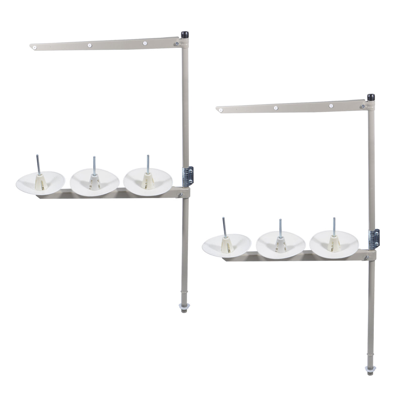 Harfington 2pcs Triple Cone Spool Stand Universal Stainless Steel 3 Thread Stand