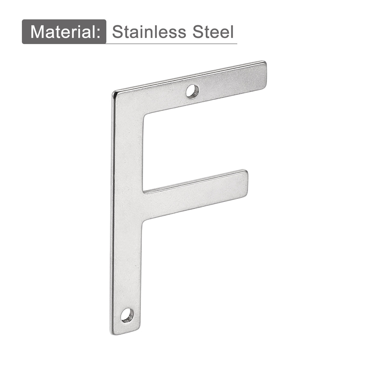 uxcell Uxcell 1.97 Inch Stainless Steel House Letter F for Mailbox Hotel Address Door Sign