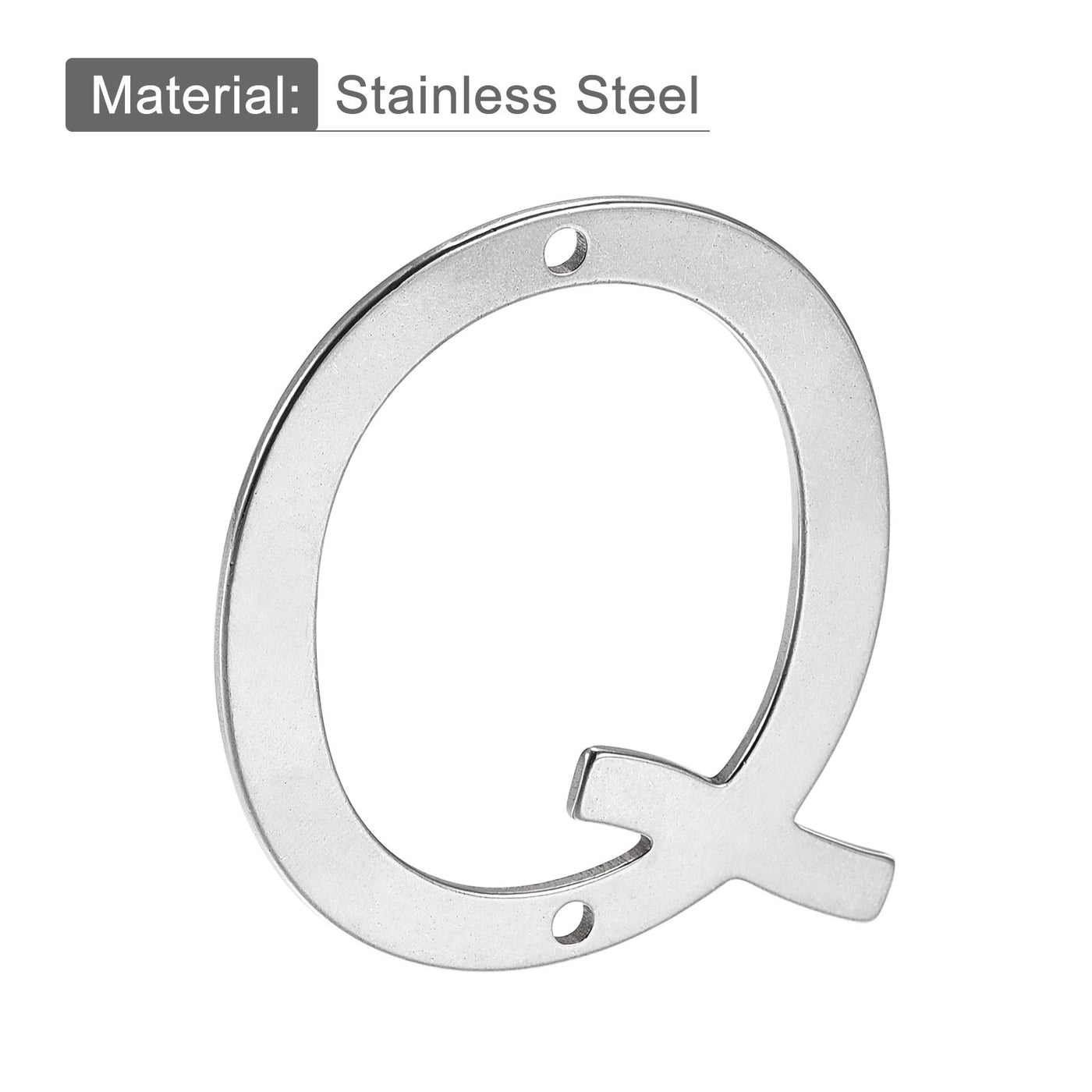 uxcell Uxcell 1.97 Inch Stainless Steel House Letter Q for Mailbox Hotel Address Door Sign