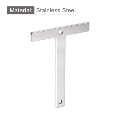 Harfington Uxcell 1.97 Inch Stainless Steel House Letter T for Mailbox Hotel Address Door Sign