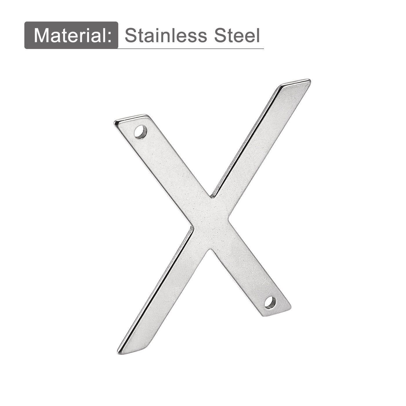uxcell Uxcell 1.97 Inch Stainless Steel House Letter x for Mailbox Hotel Address Door Sign