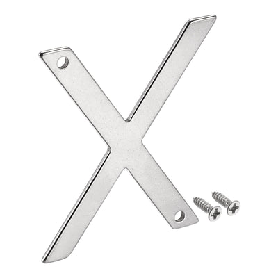 Harfington Uxcell 1.97 Inch Stainless Steel House Letter x for Mailbox Hotel Address Door Sign