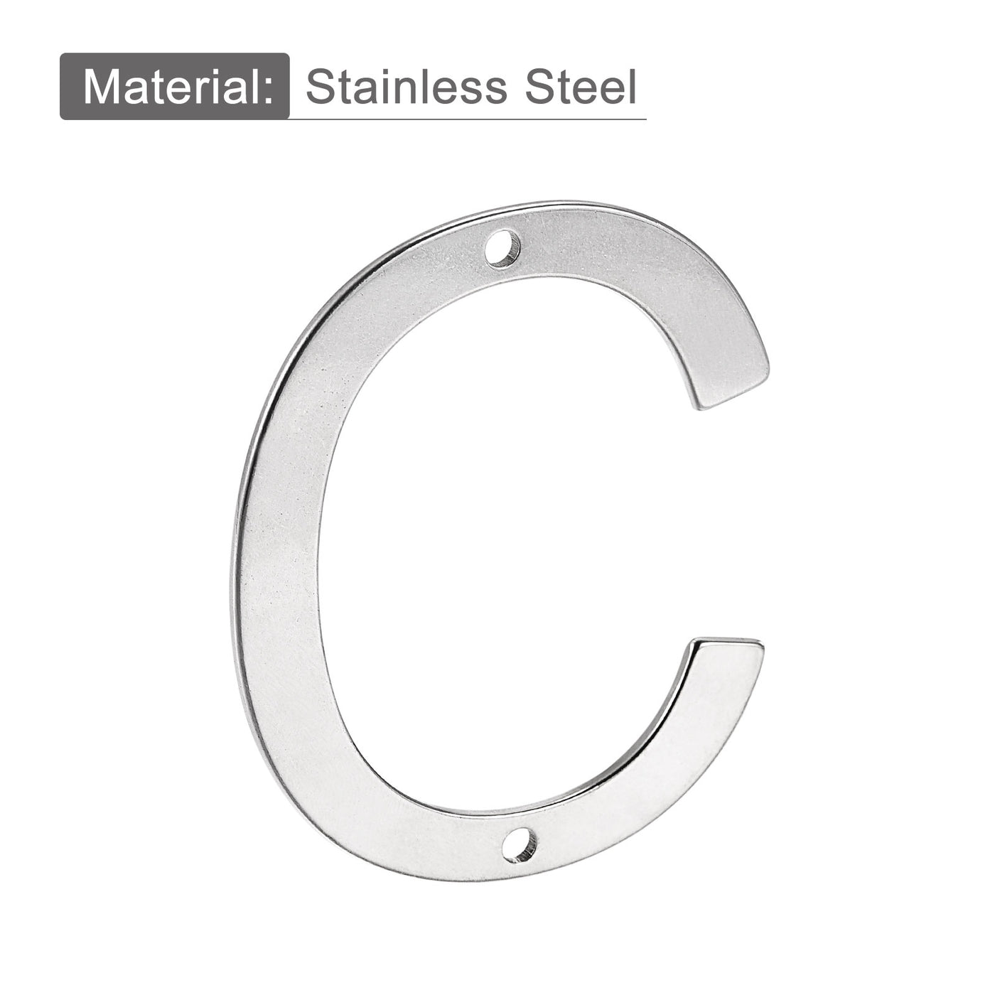uxcell Uxcell 2.76 Inch Stainless Steel House Letter C for Mailbox Hotel Address Door Sign