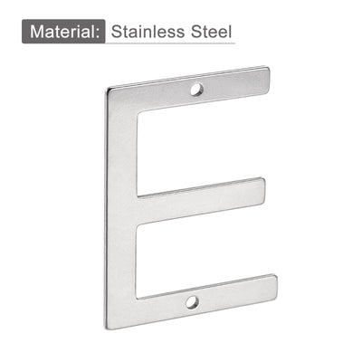 Harfington Uxcell 2.76 Inch Stainless Steel House Letter E for Mailbox Hotel Address Door Sign
