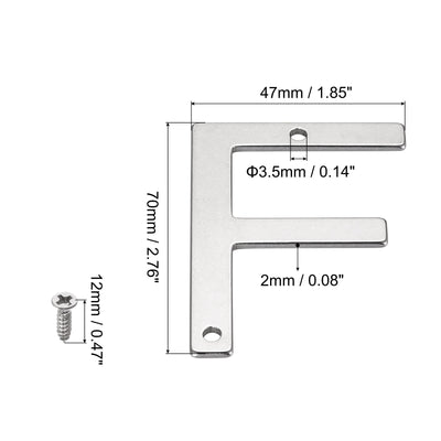 Harfington Uxcell 2.76 Inch Stainless Steel House Letter F for Mailbox Hotel Address Door Sign